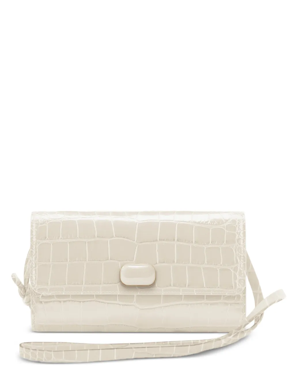Jeffrey Levinson Cari croc-embossed shoulder bag - Toni neutri