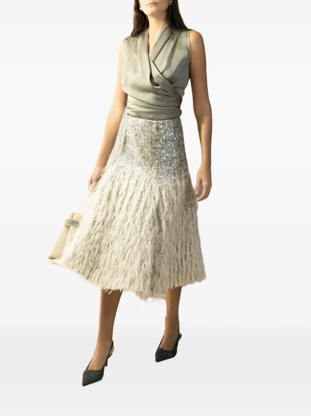 Wrap Sleeveless Blouse