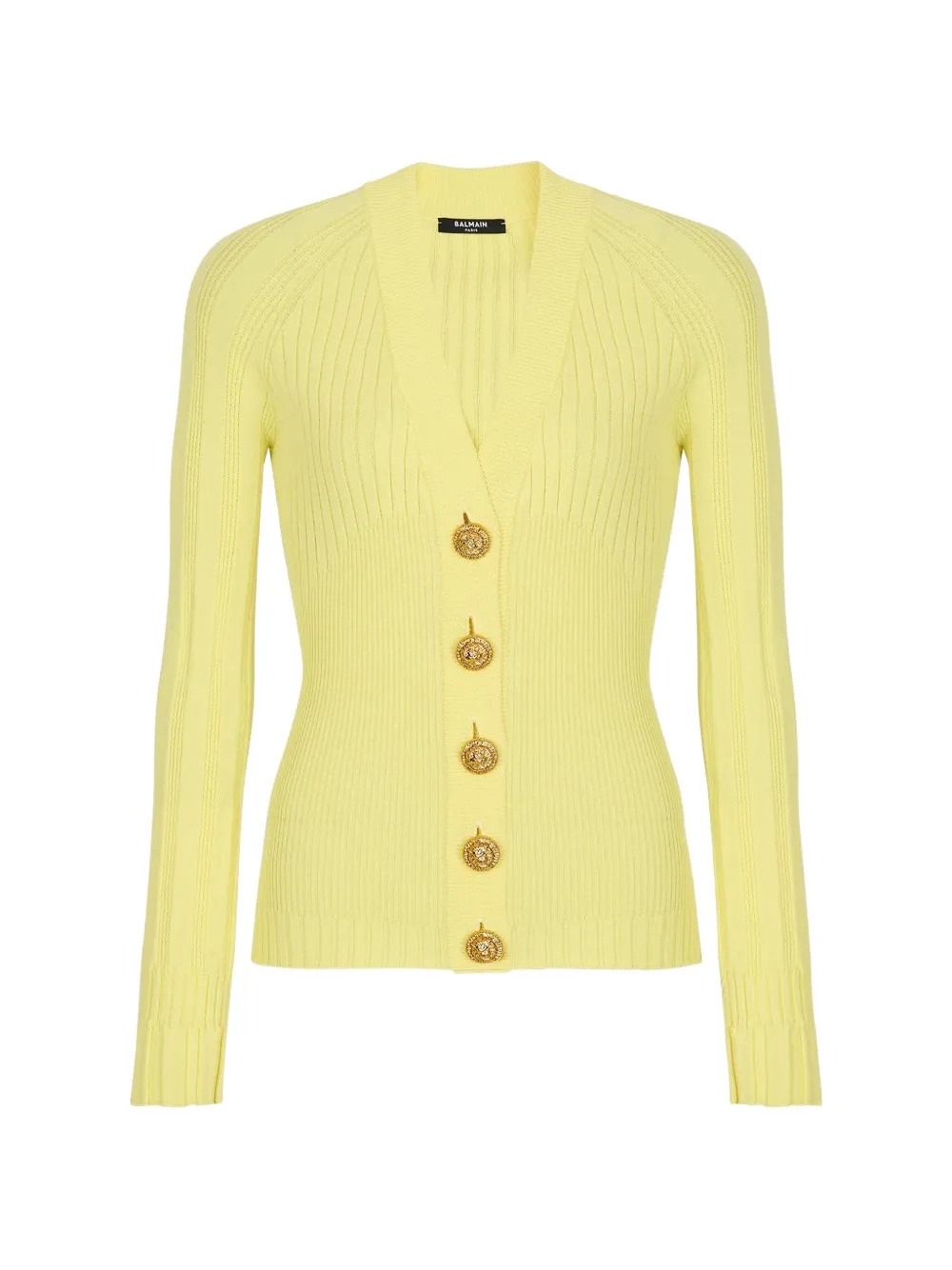 Balmain V-neck buttoned cardigan - Giallo
