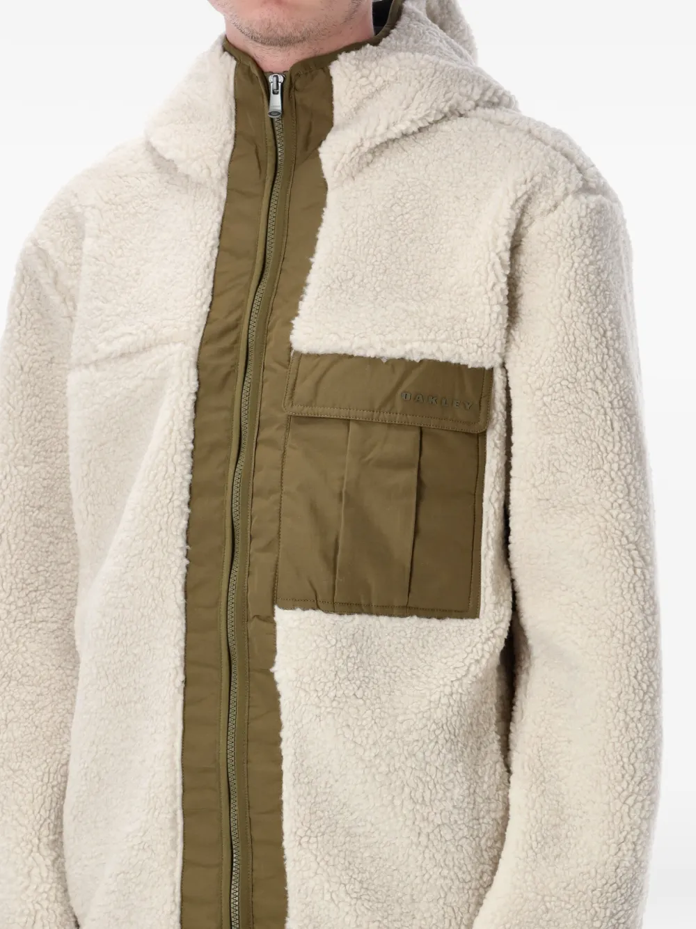 Oakley Snowdrift sherpa jack met rits Beige
