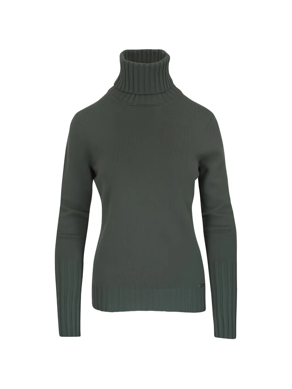 Kiton ribbed turtleneck top - Verde