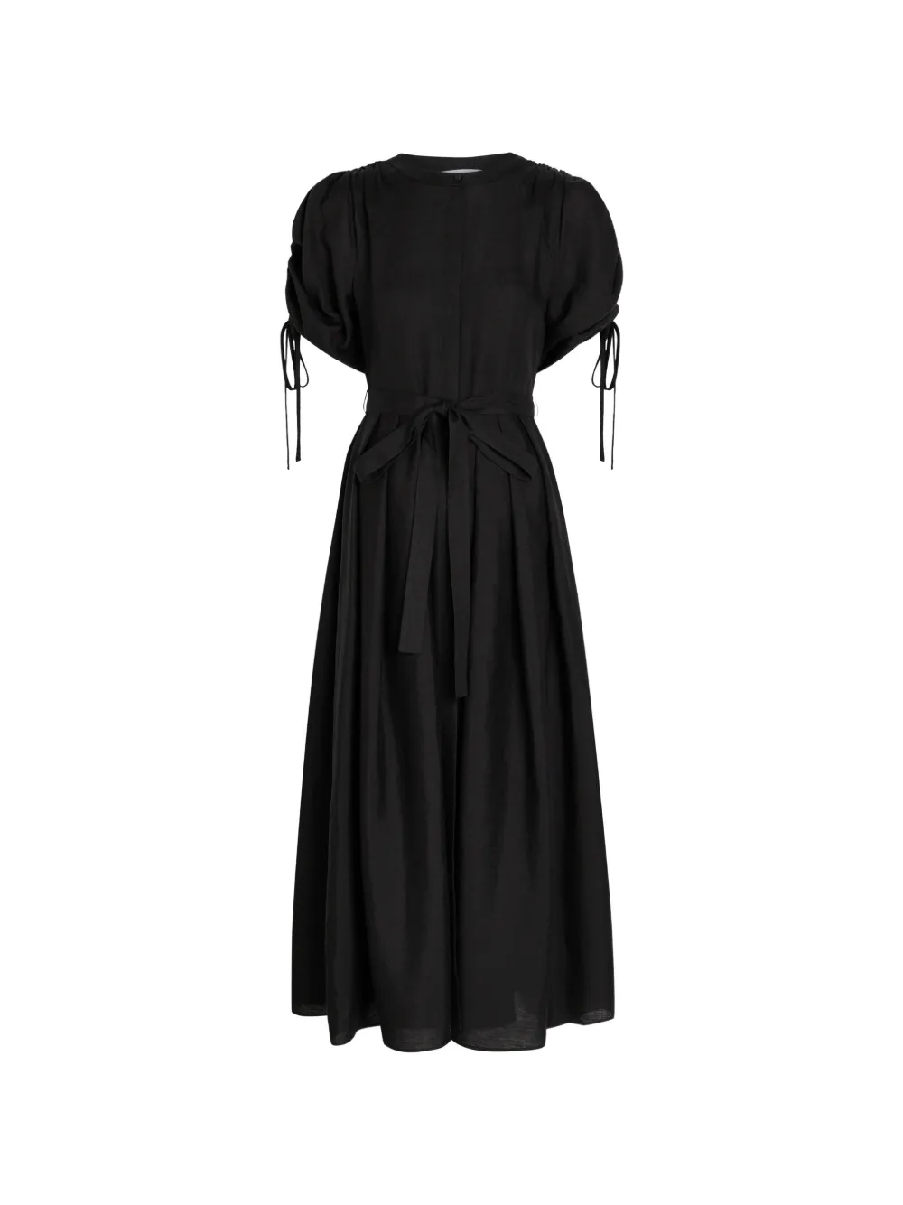 Gabriela Hearst tie-detail midi dress - Nero