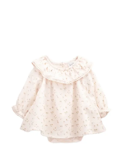 Knot Carol corduroy ruffled baby dress