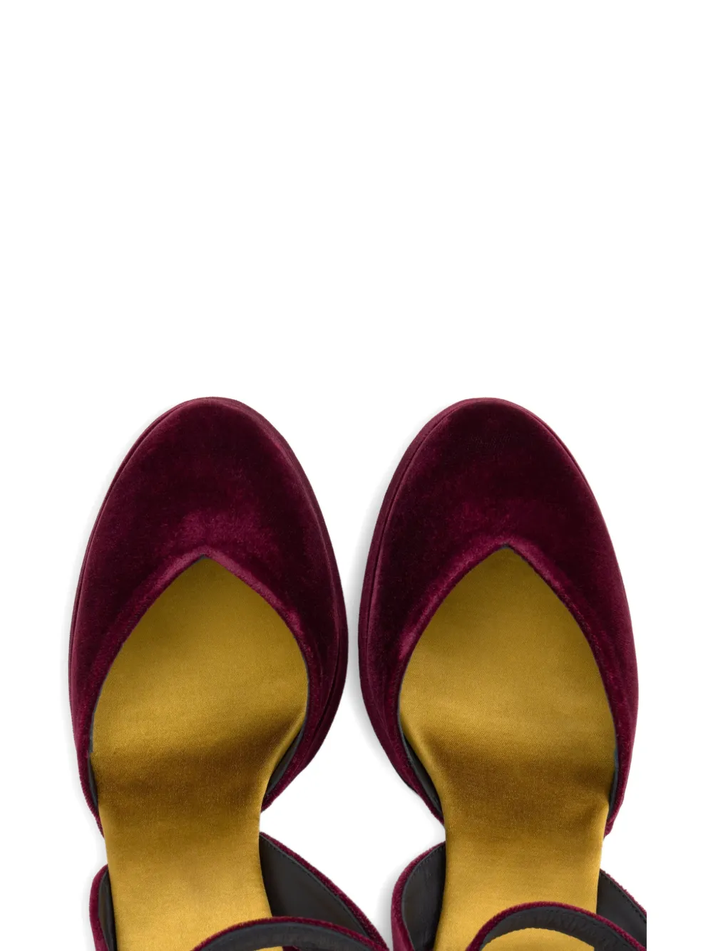 Castañer Verona pumps met plateauzool en enkelbandje Rood