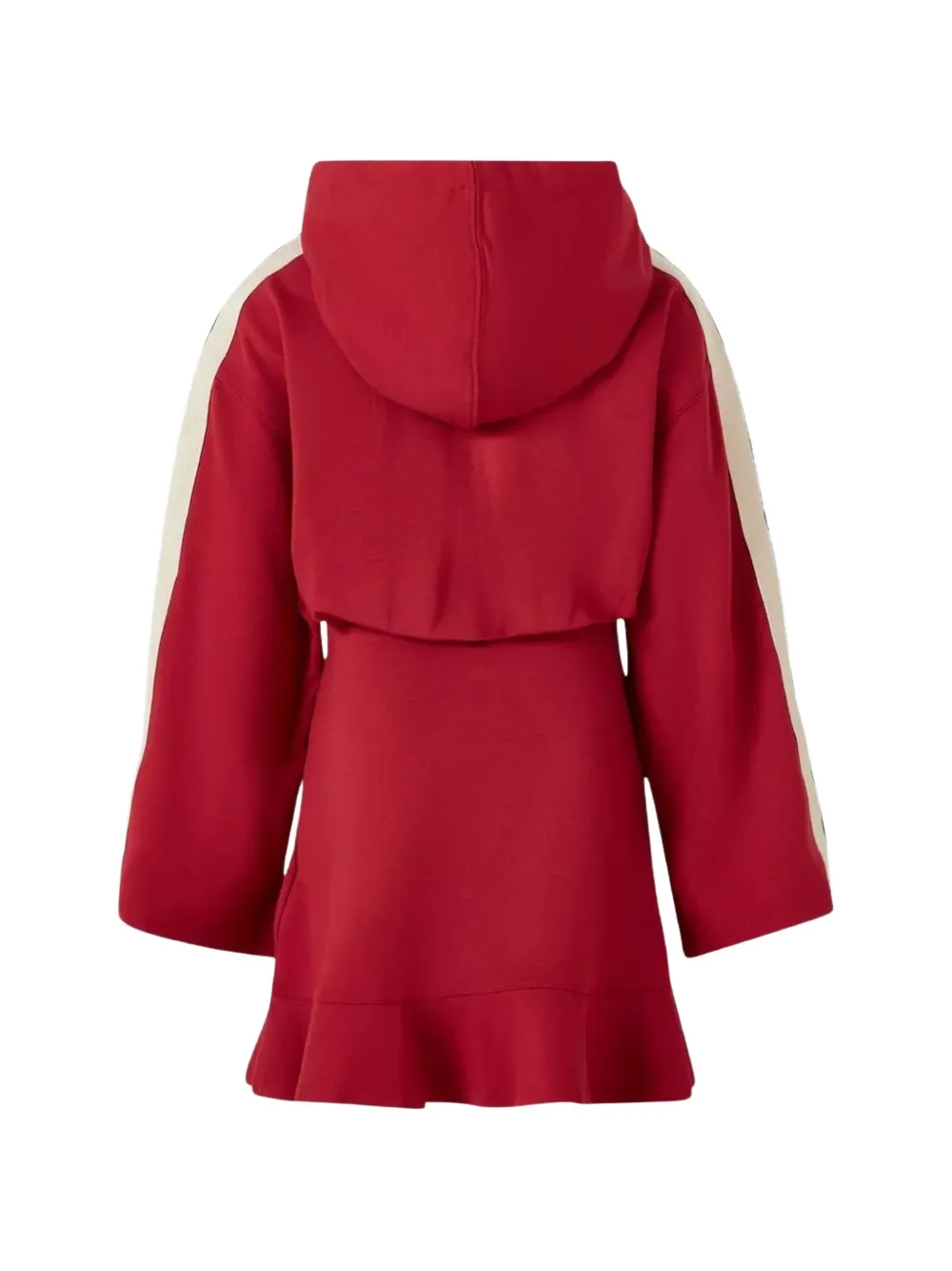 Palm Angels Kids Jurk met capuchon en streep Rood