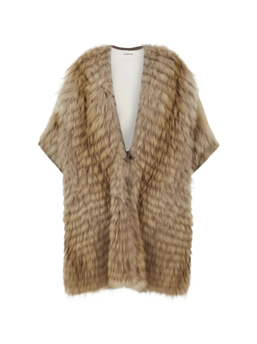 P.A.R.O.S.H. fur gilet - Nude