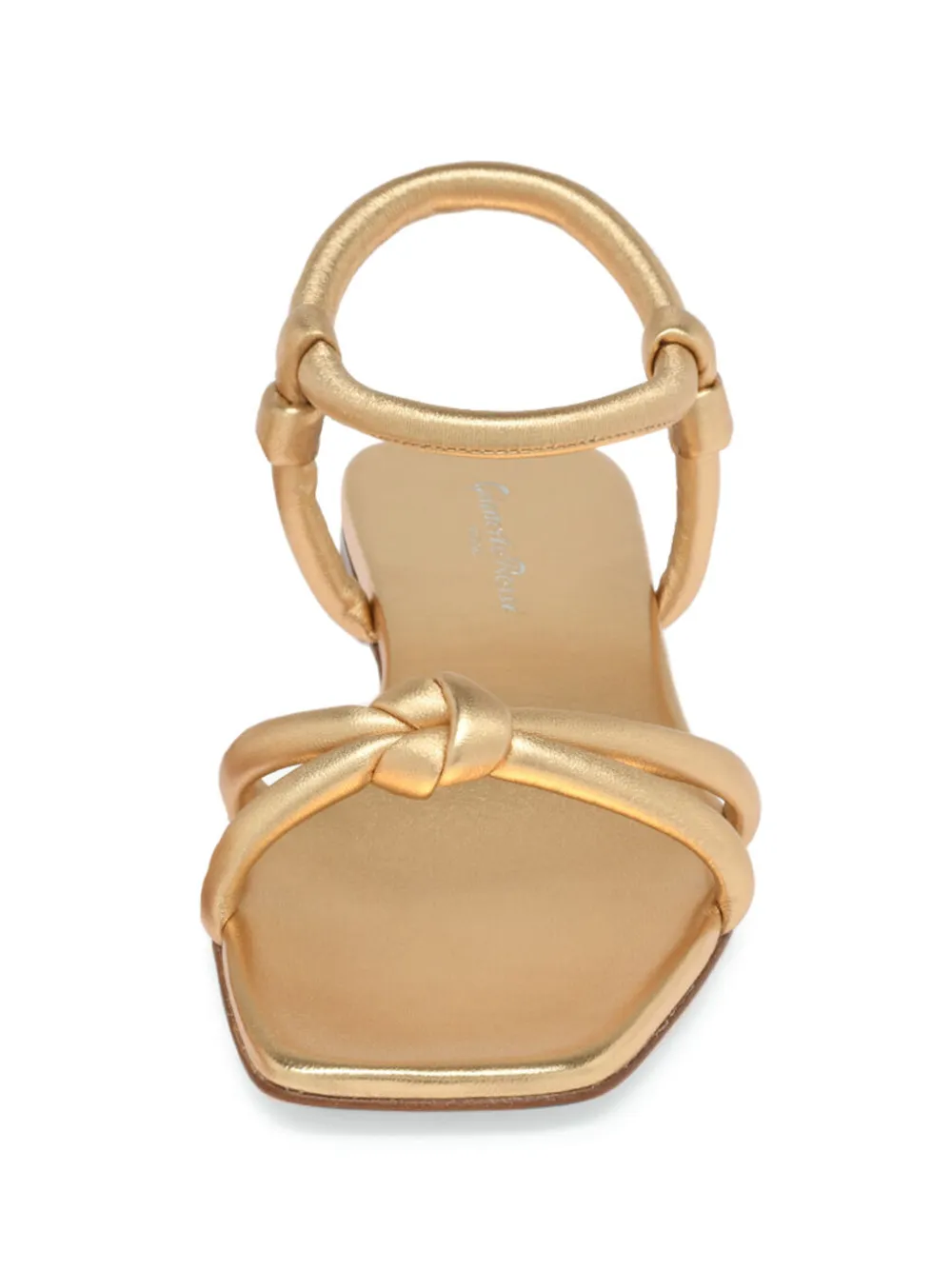 Gianvito Rossi knotted strap flat shoes Goud