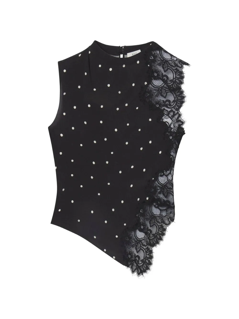 A.L.C. polka-dot lace gracie top - Nero