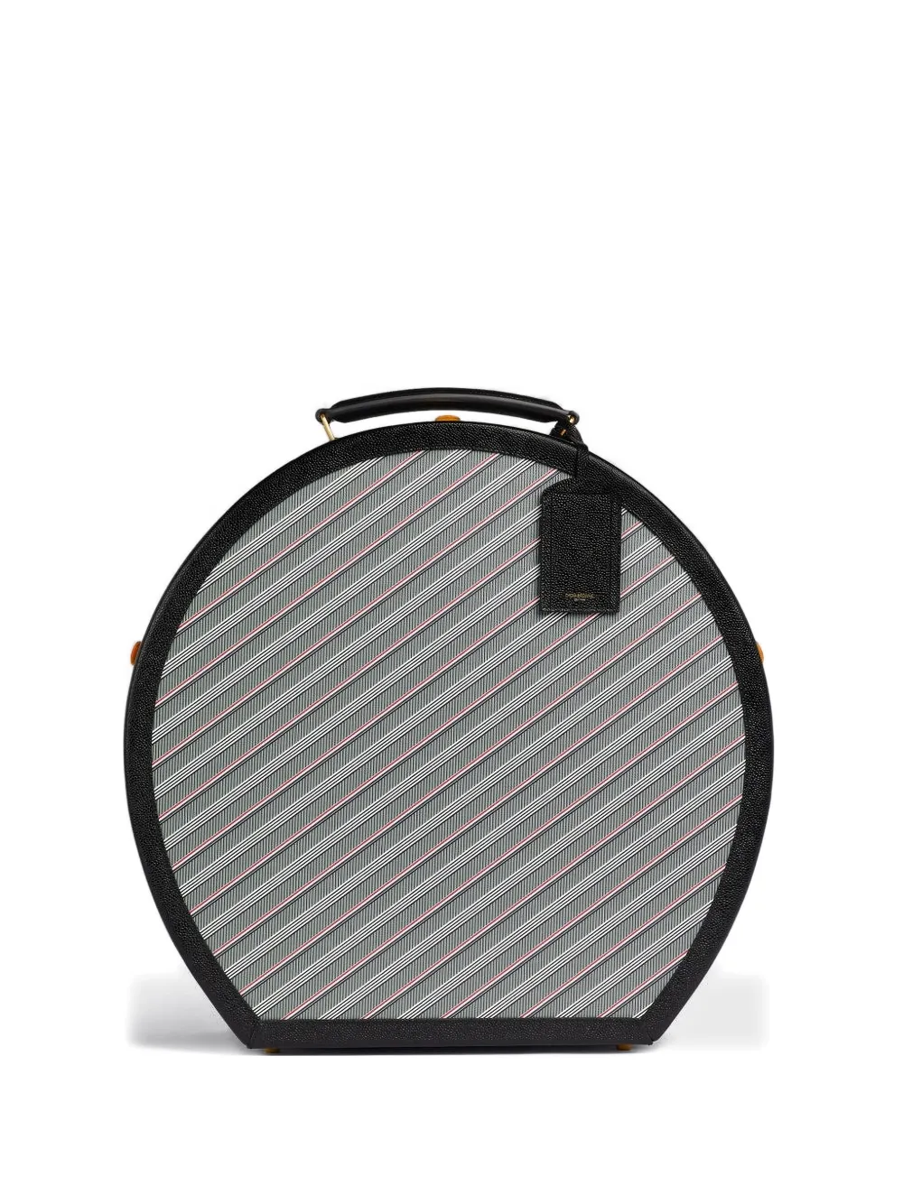 Thom Browne Monogram hat box striped - Grigio
