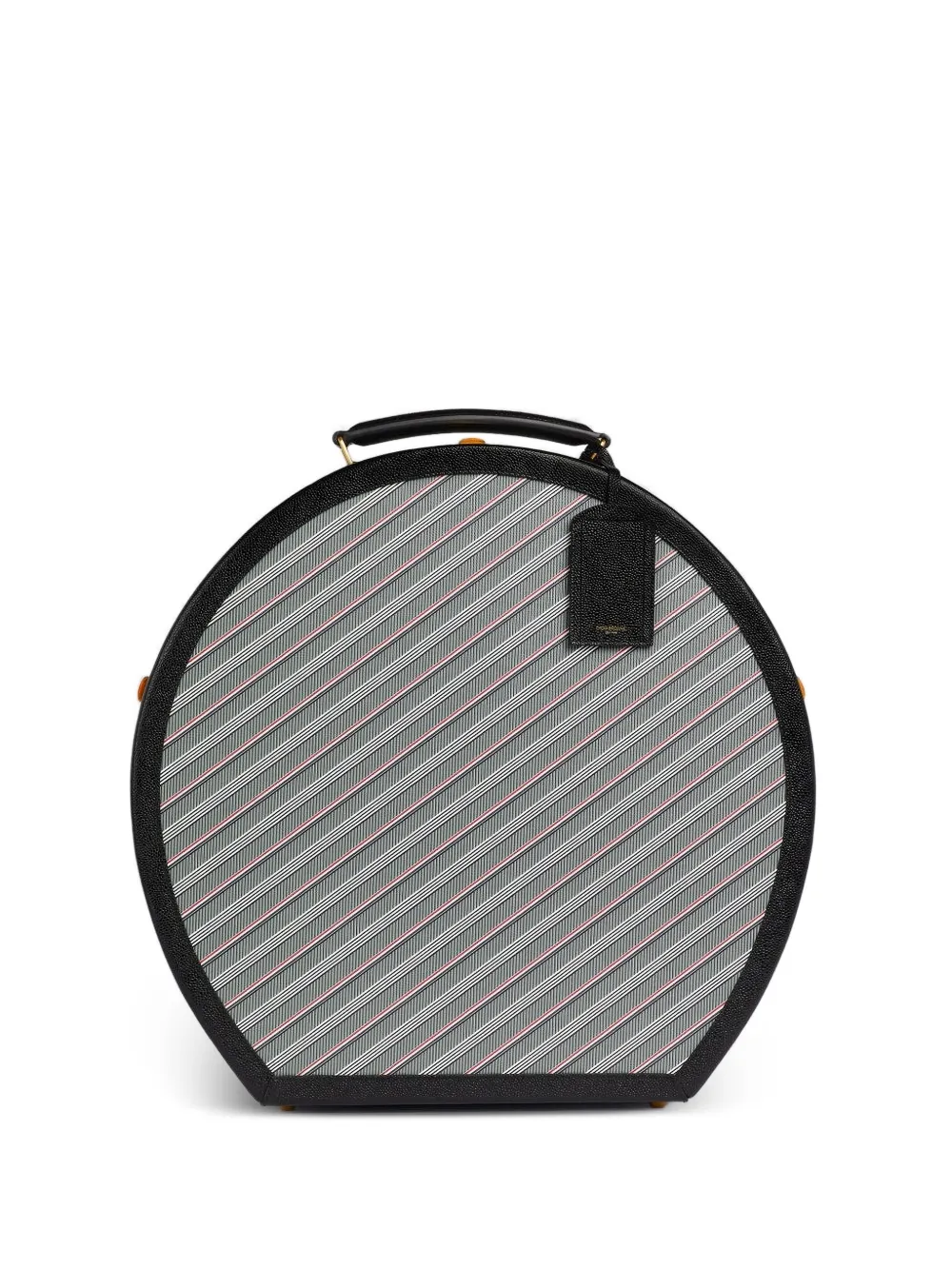 Thom Browne Monogram hat box striped - Grigio