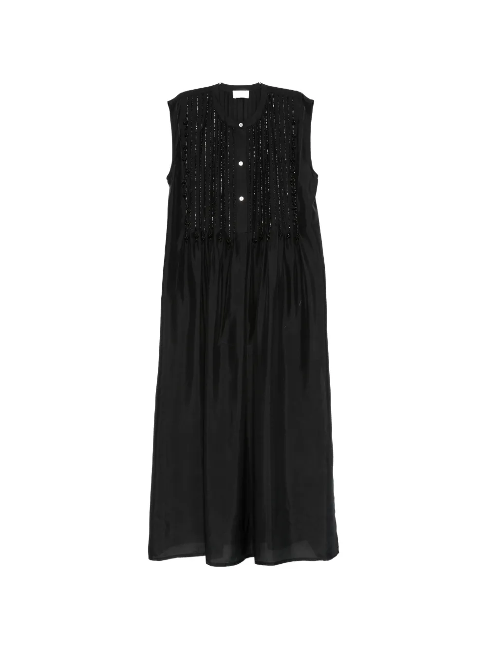 P.A.R.O.S.H. Sadio bead-embellished midi dress - Nero