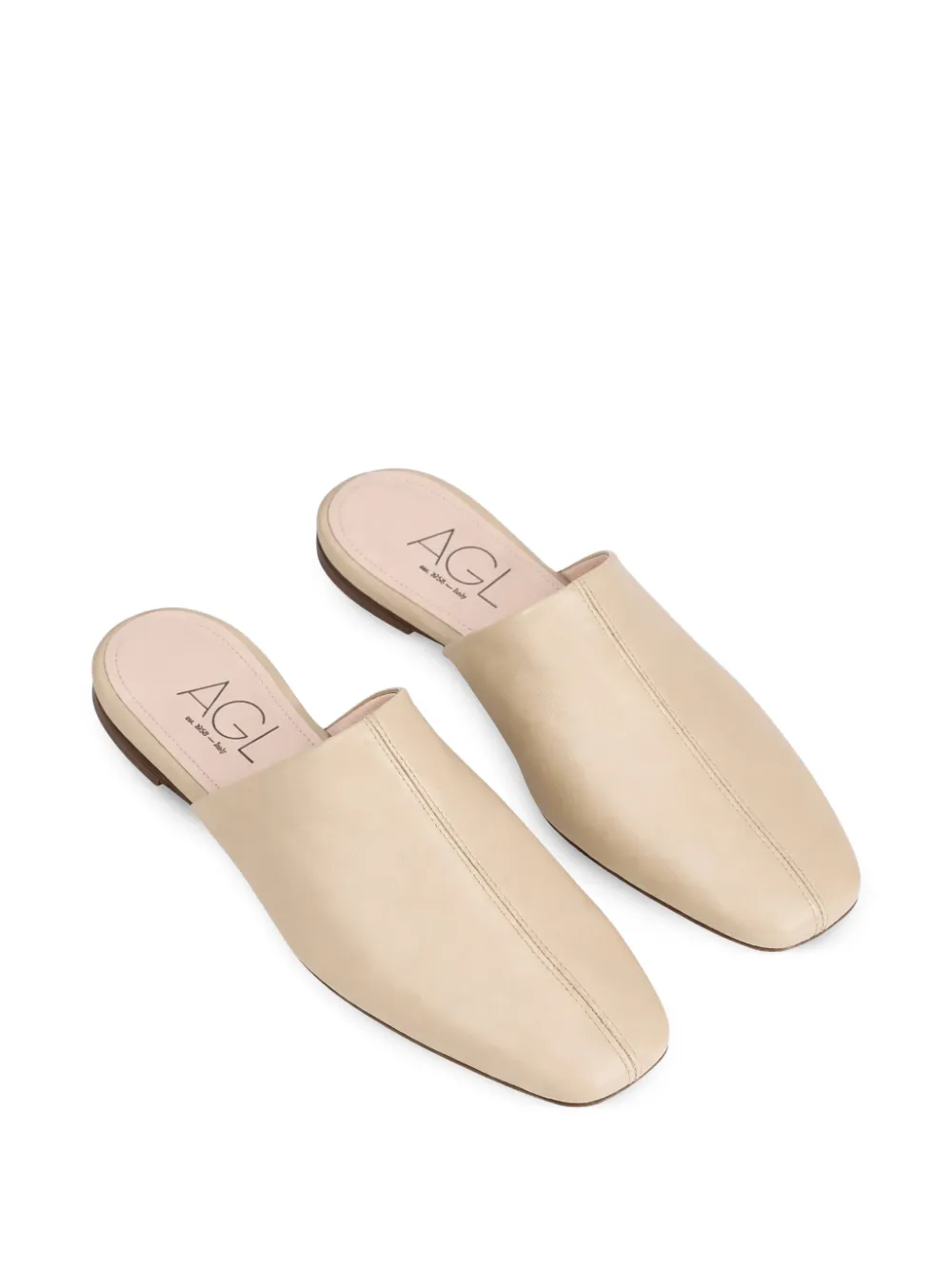  Agl Square-toe Mules - Neutrals 