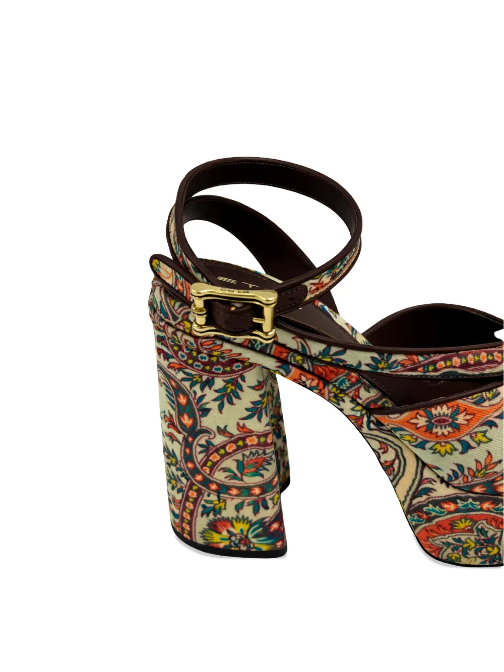 ETRO paisley-print buckle sandals Beige