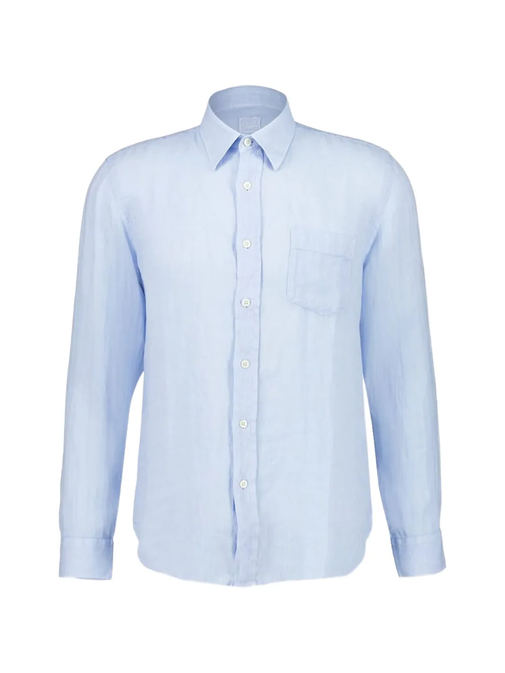 120% Lino chest-pocket linen shirt - Blu