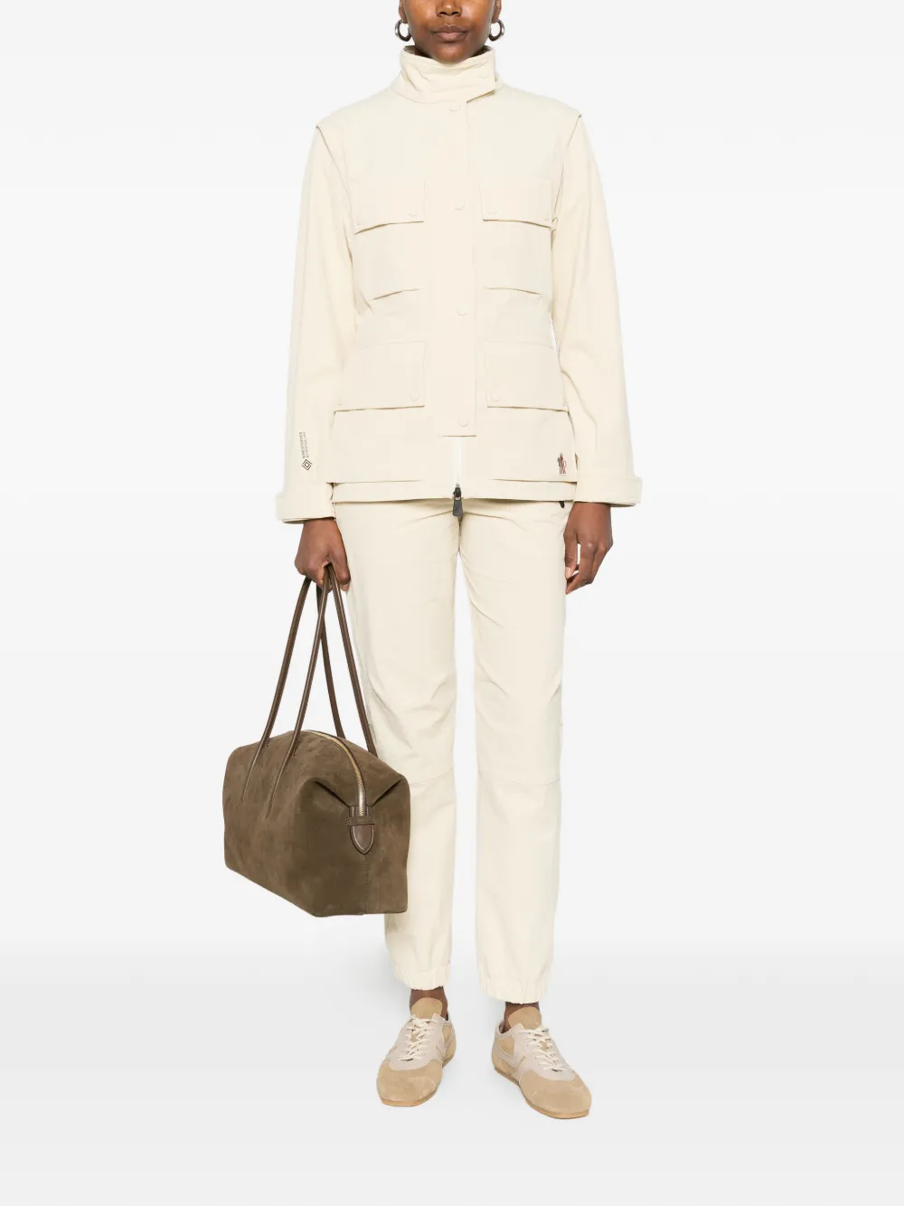 Moncler Grenoble Skibroek met ceintuur Beige