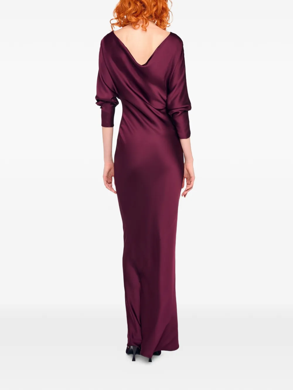 Norma Kamali Dolman Maria maxi-jurk Rood