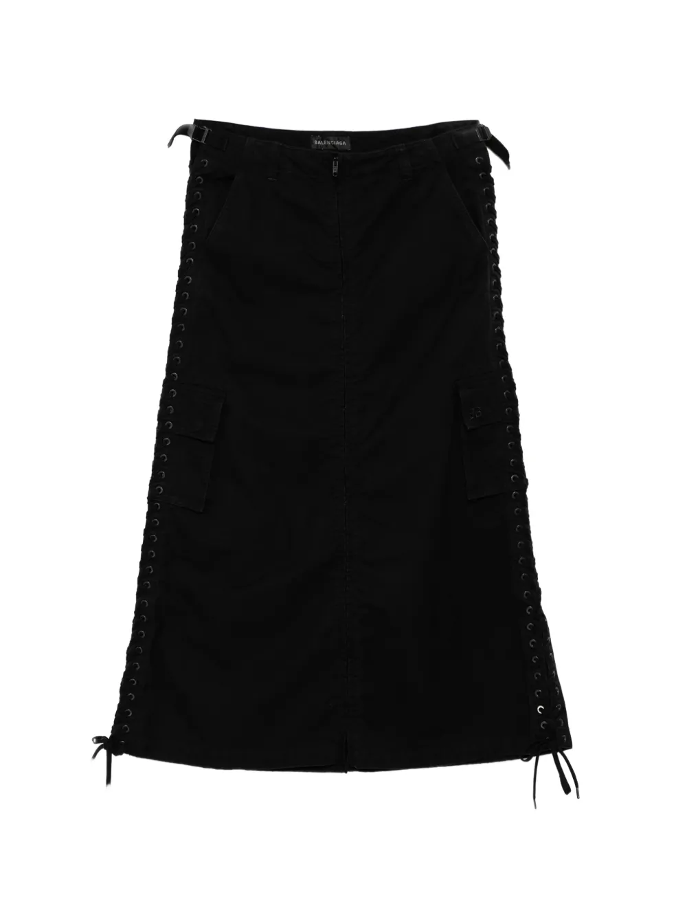 Balenciaga cargo drawstring skirt - Nero