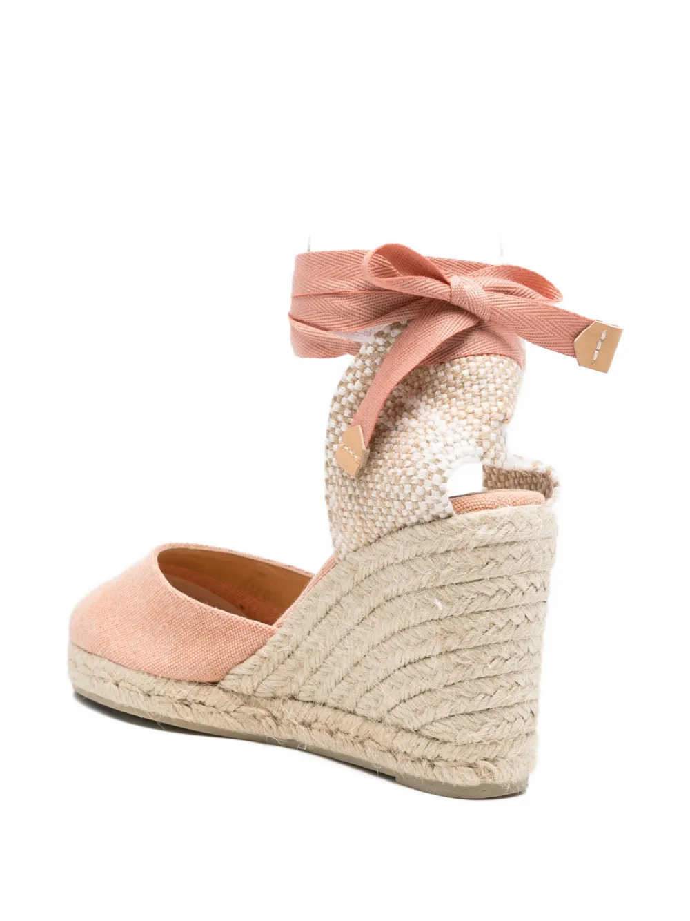 Castañer Espadrilles met gestrikte enkelbandjes Roze