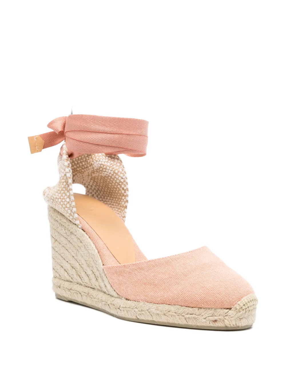 Castañer Espadrilles met gestrikte enkelbandjes Roze