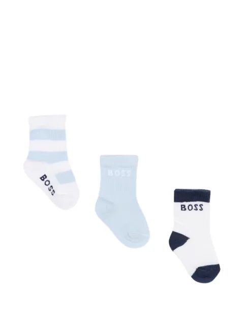 BOSS Kidswear ribbed trim socks set (set of three)