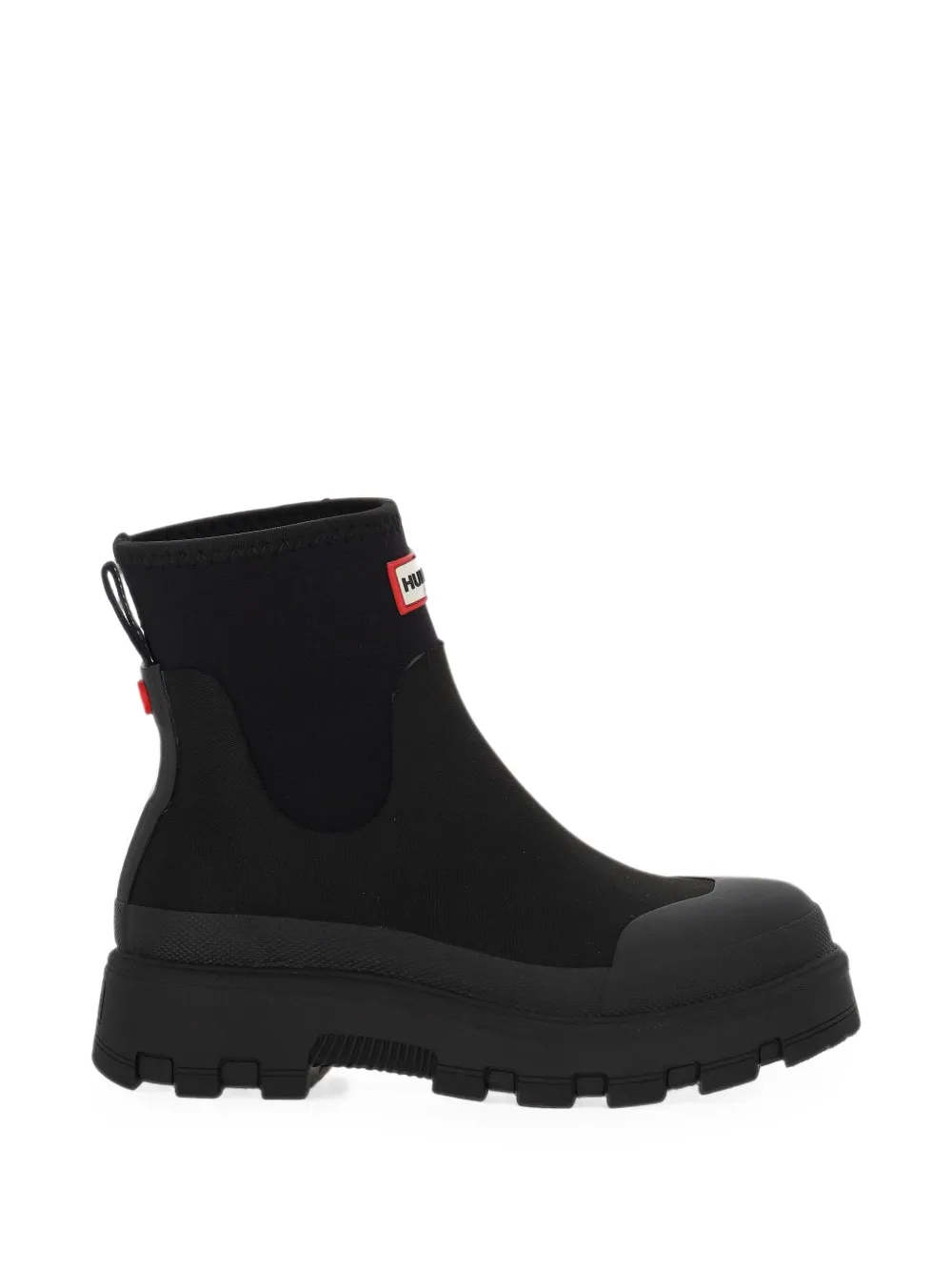 Hunter bottines à semelle épaisse et patch logo - Noir Hunter bottines à semelle épaisse et patch logo - Noir