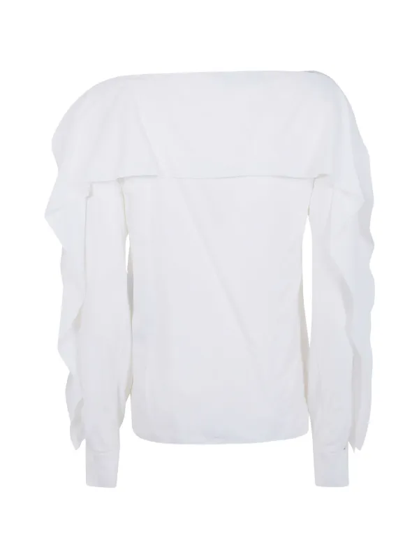Lanvin Ruffled Knitwear in White