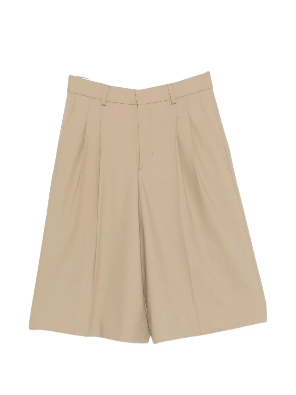 AMI Paris belt-loop pleated shorts - Toni neutri