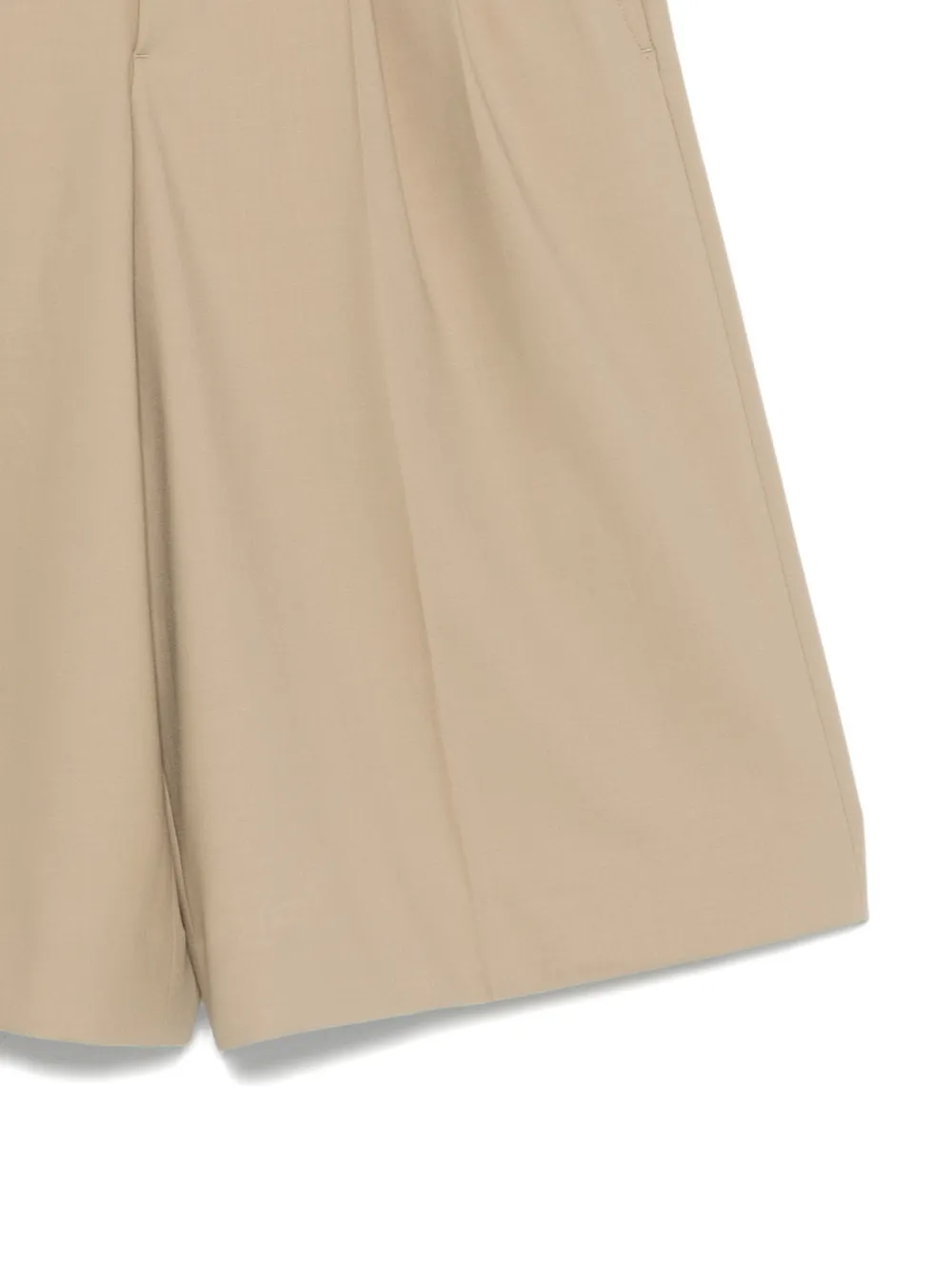  Ami Paris Belt-loop Pleated Shorts - Neutrals 
