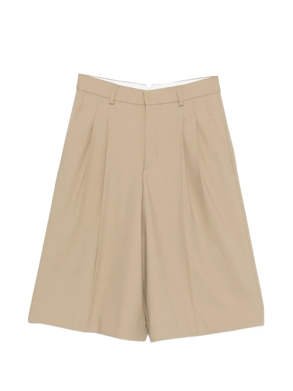 AMI Paris belt-loop pleated shorts - Toni neutri