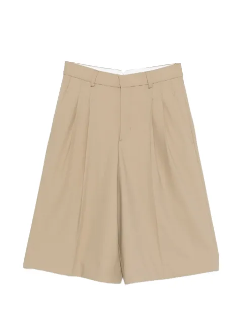 AMI Paris belt-loop pleated shorts