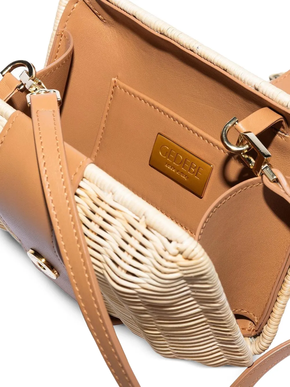 Gedebe Clutch verfraaid met kristallen Beige