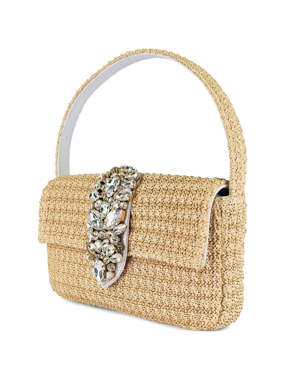  Gedebe Habibi Crystal-embellished Shoulder Bag - Neutrals 