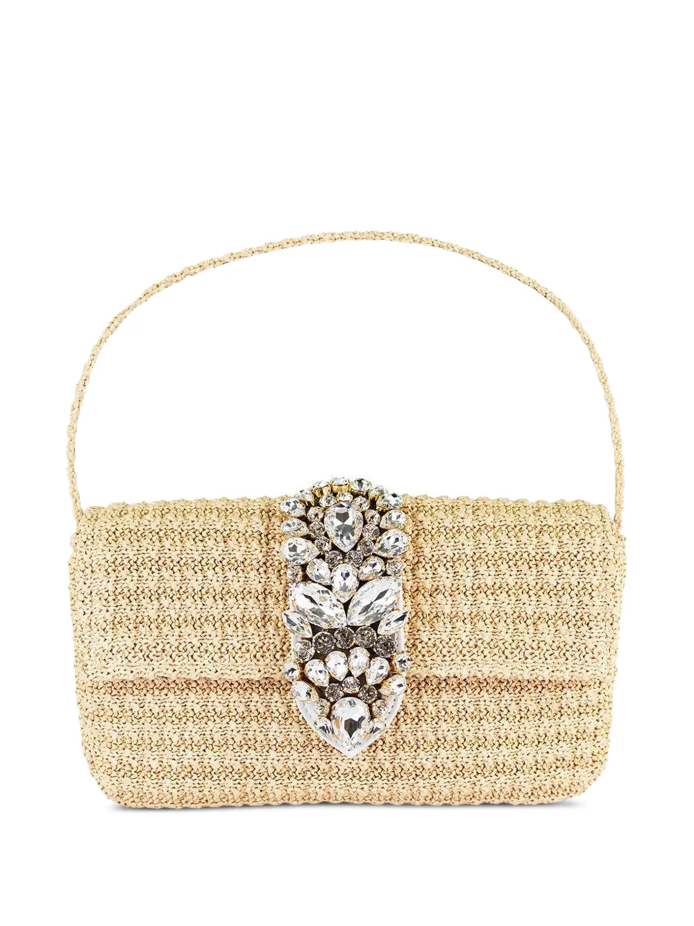 Gedebe Borsa a spalla Habibi con cristalli - Toni neutri