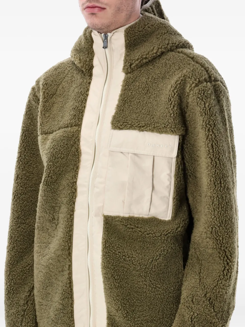 Oakley Snowdrift sherpa jack met rits Groen
