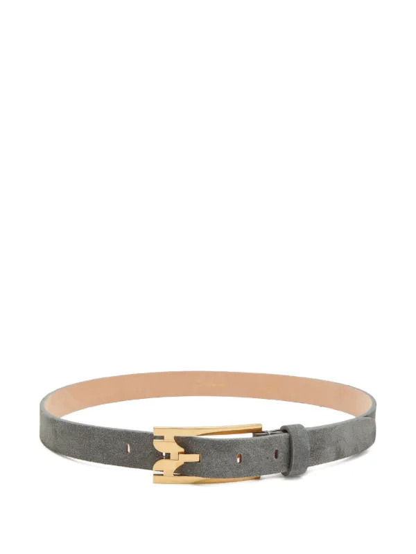 Victoria Beckham Dorian Pin-buckle Belt in Grey