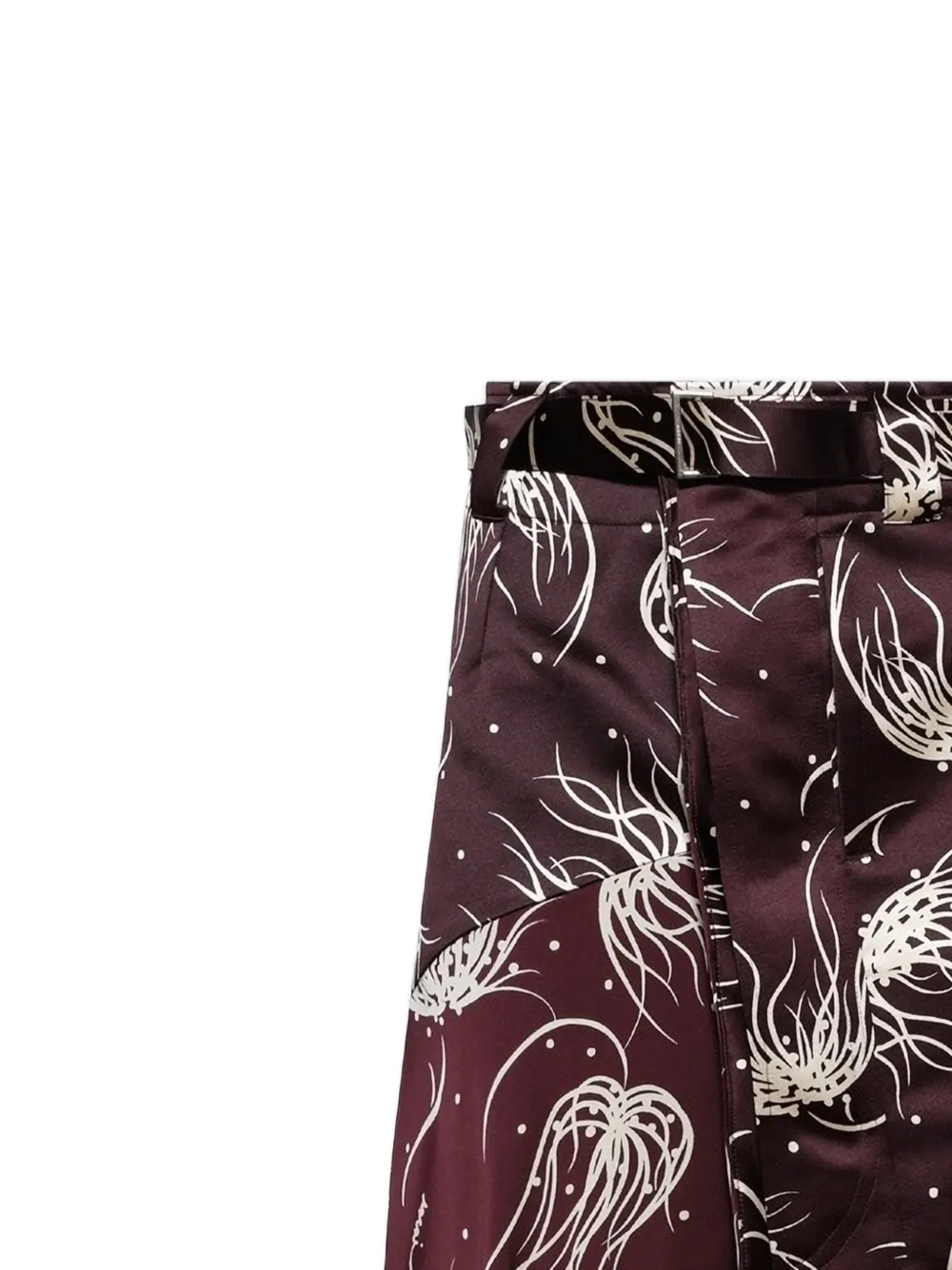 sacai Rok met bloemenprint Paars