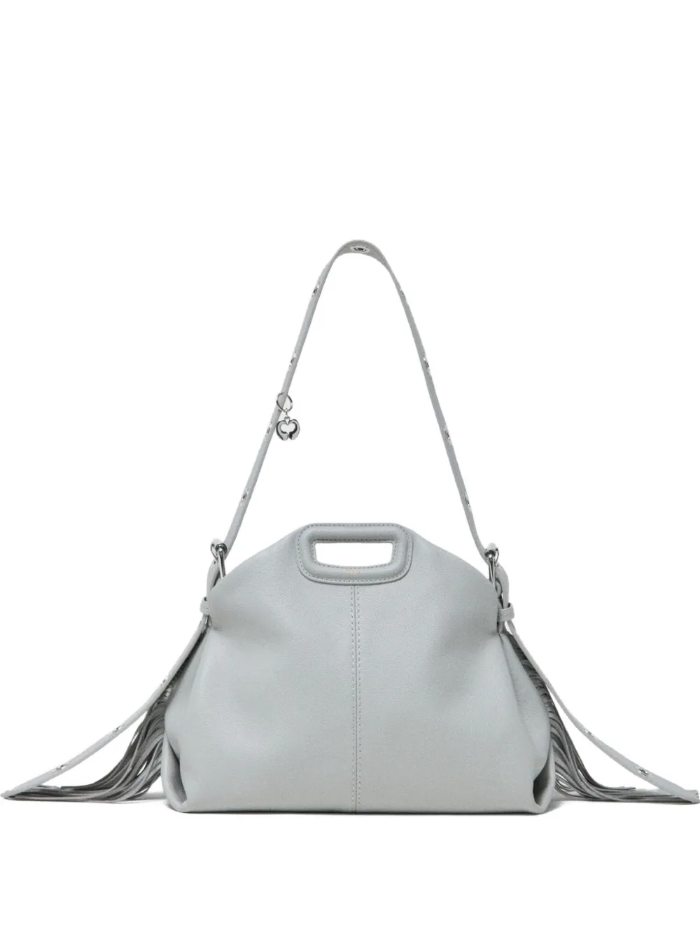 Maje grained leather Miss M bag - Grigio