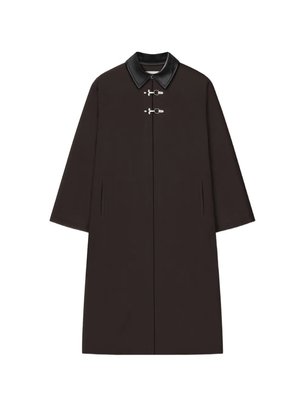 Nanushka Zofia oversized claps coat - Marrone