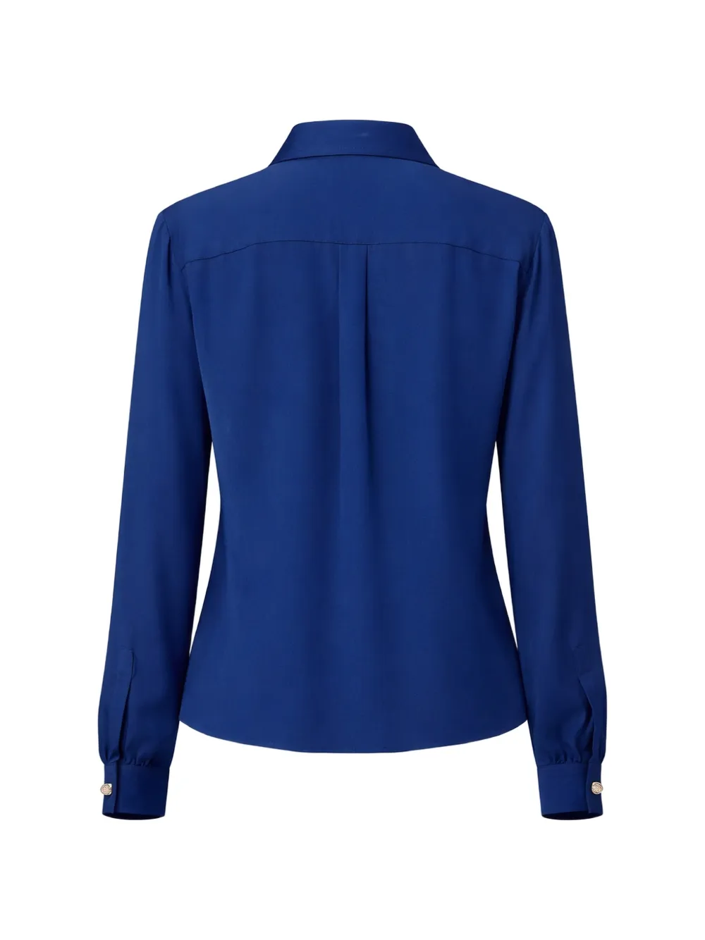  Elie Saab Tie-neck Silk Shirt - Blue 
