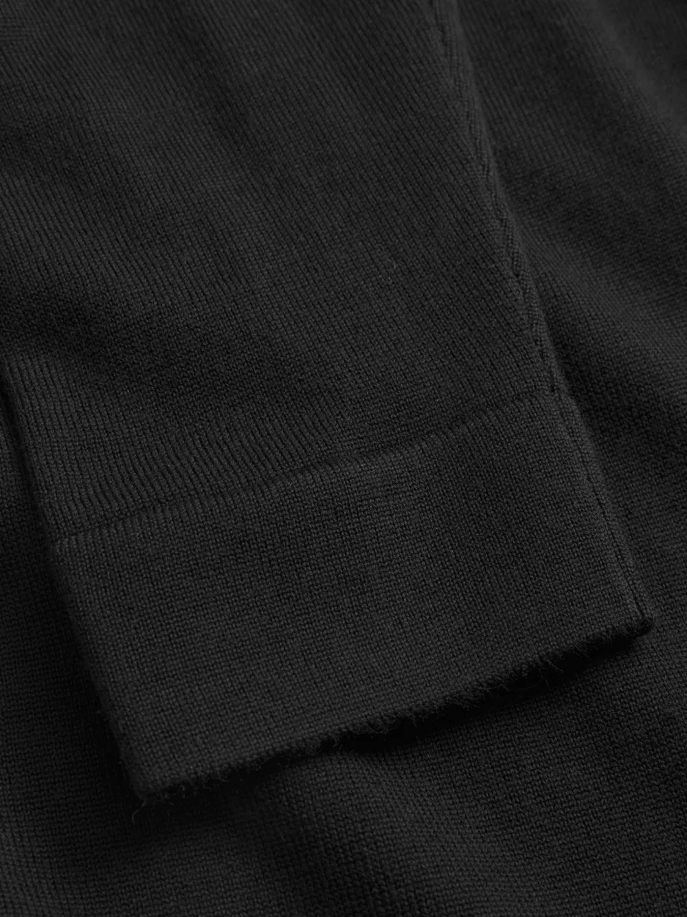 Norse Projects Trui van merinowol en crêpe met ronde hals Zwart