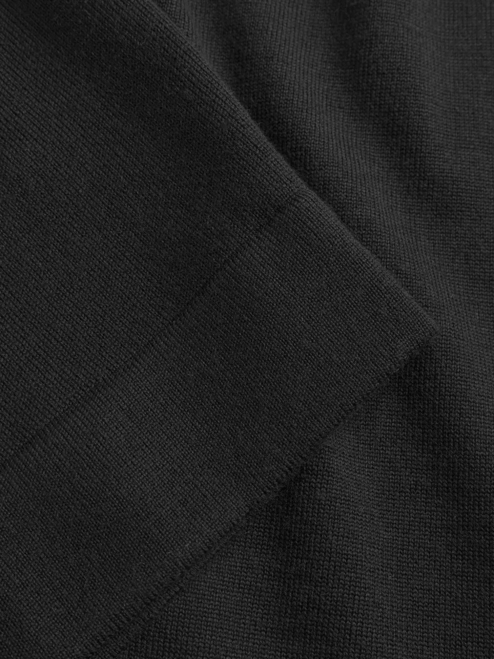 Norse Projects Trui van merinowol en crêpe met ronde hals Zwart