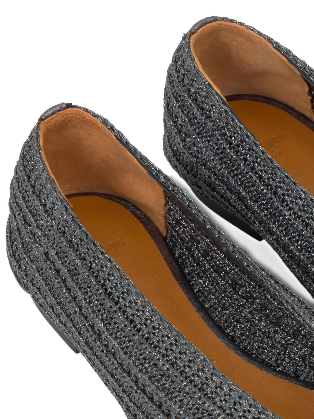 Castañer Geweven ballerina's met puntige neus Grijs