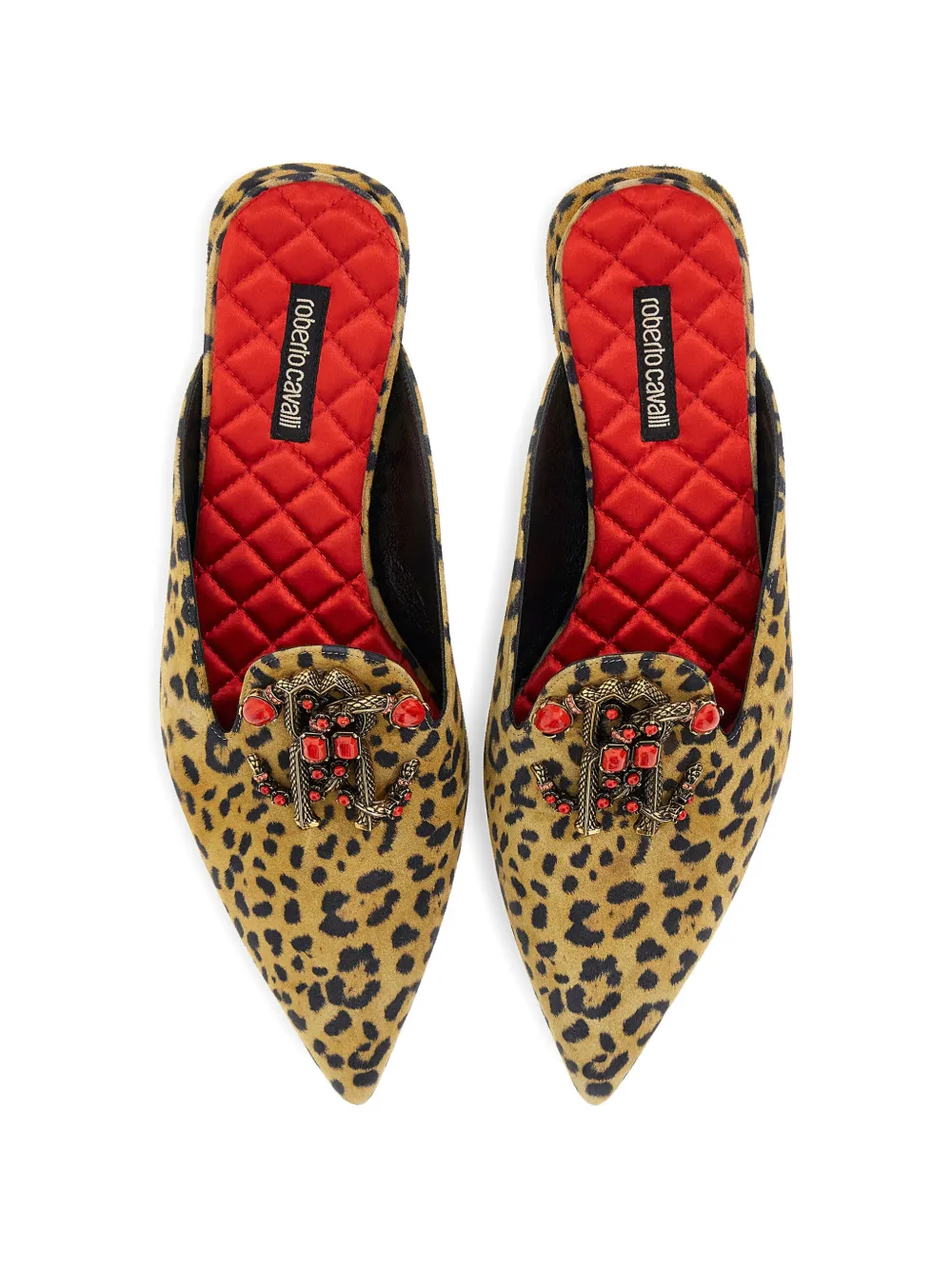 Roberto Cavalli Muiltjes met luipaardprint Bruin