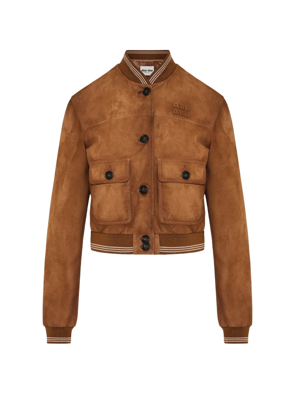 Miu Miu patch pocket jacket - Marrone