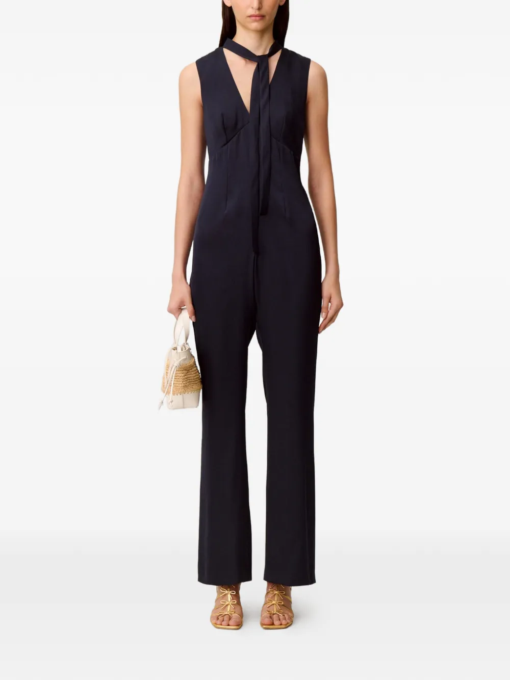 Tie Neck Jumpsuit