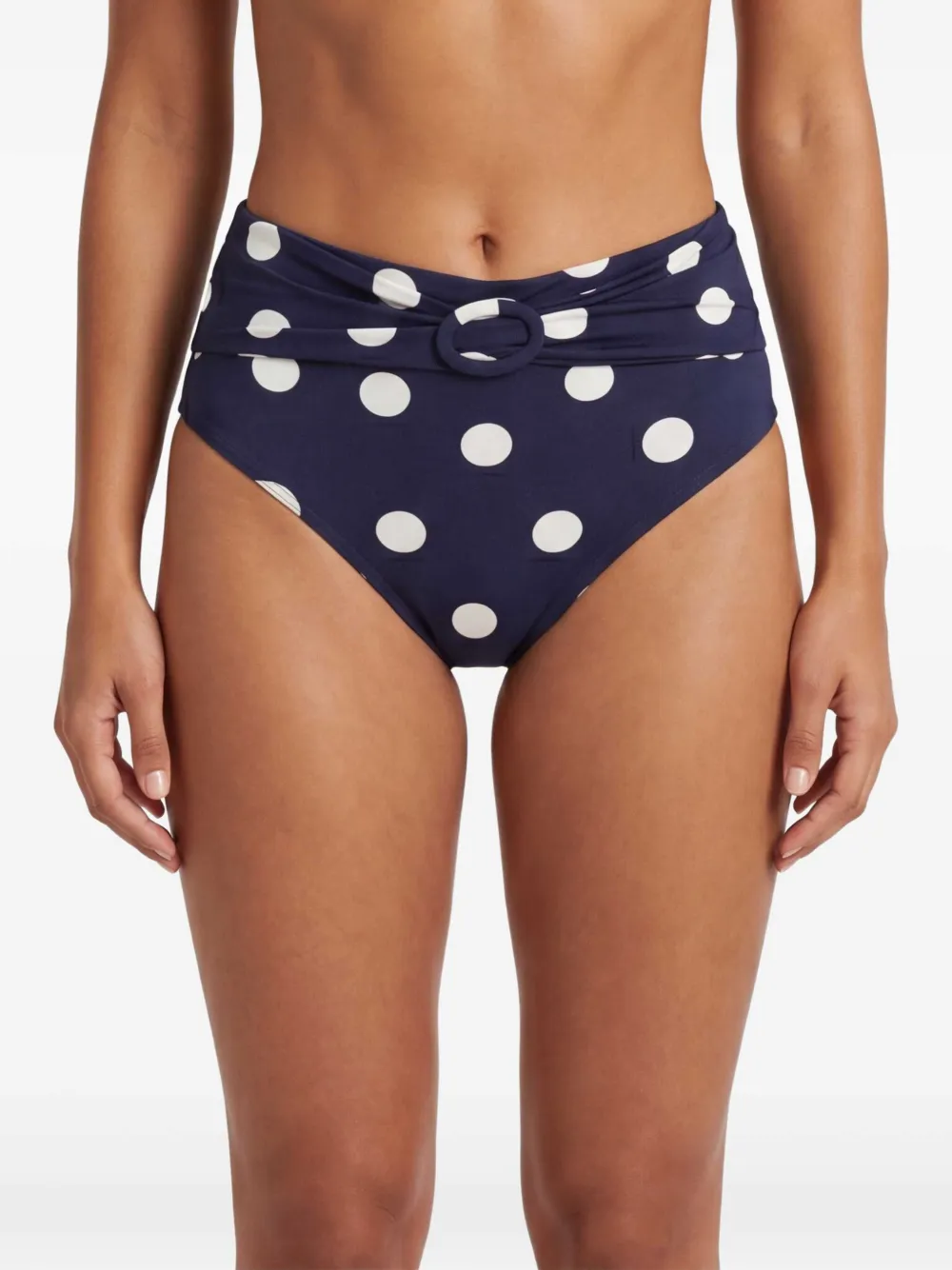 Cult Gaia Alouette high waist bikinislip met stippen Blauw