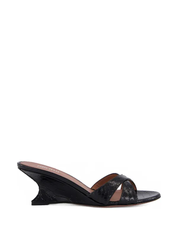 Paris Texas Nina Criss-cross Sandals in Black