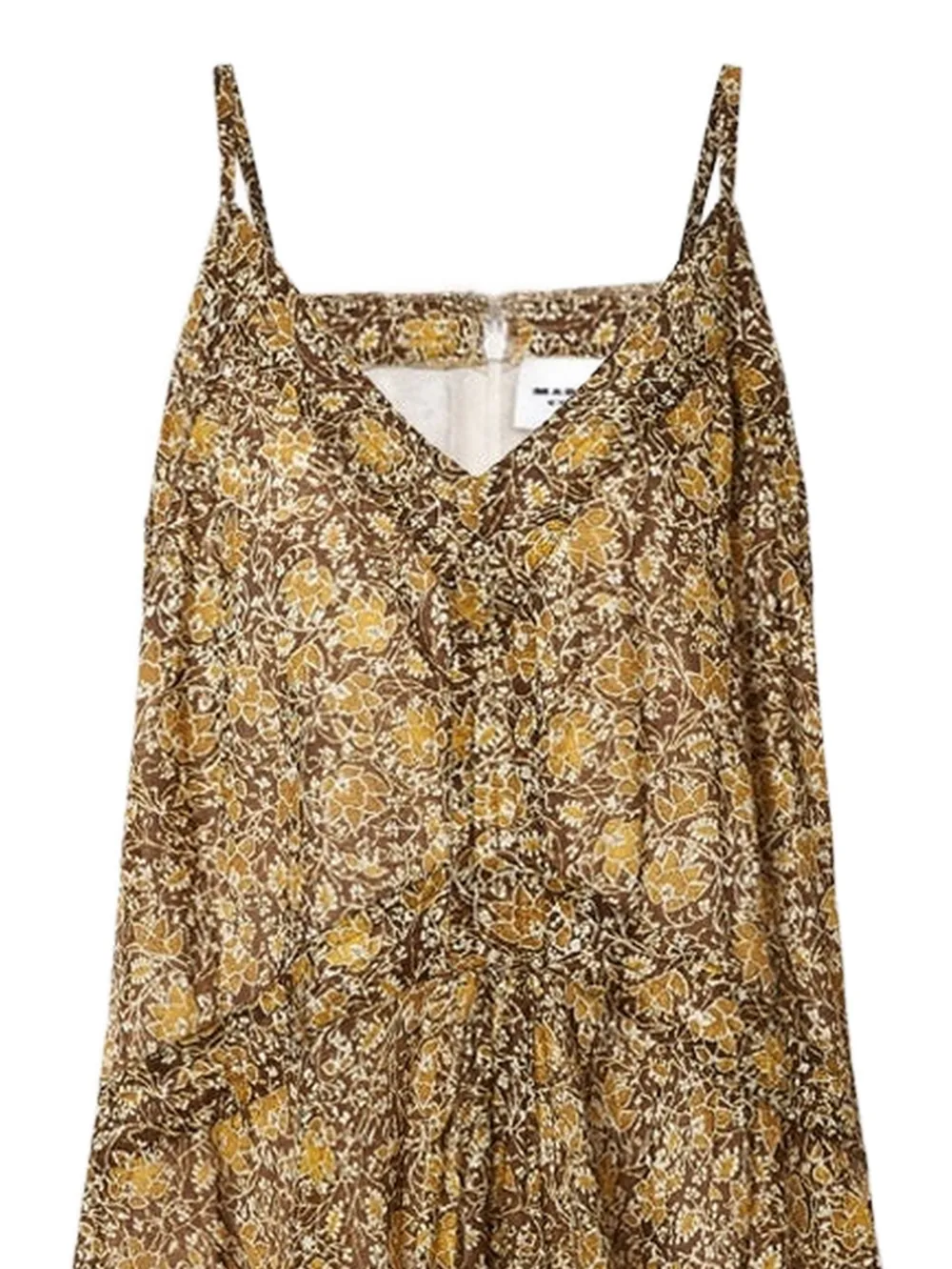  Marant étoile Danielle Ruffled Floral Mini Dress - Brown 