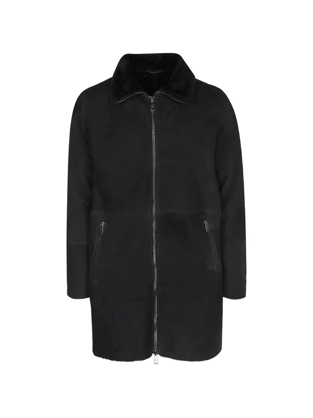 Giorgio Brato zip shearling coat - Grigio