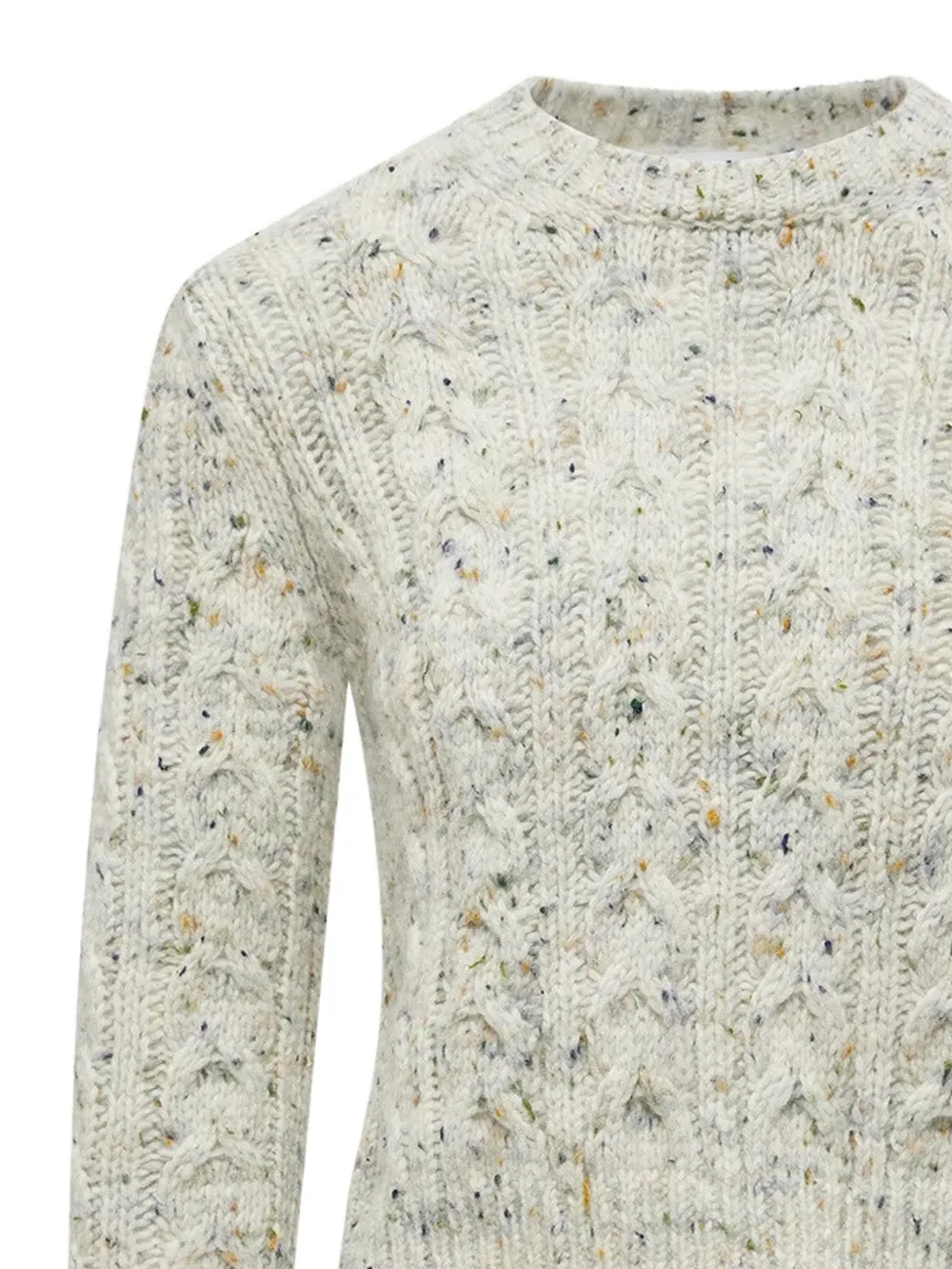  Moncler Cable-knit Crew-neck Sweater - Grey 